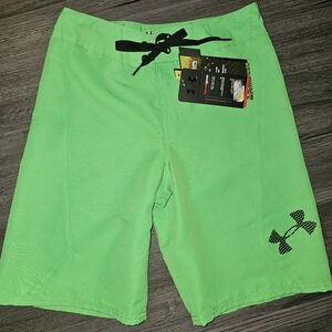 Boys Under Armour Lime Green Shorts size 27 (or 14)